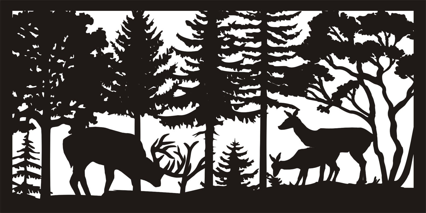 Deer Scene 2 Panel