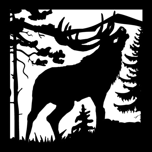 Elk Bugling Panel