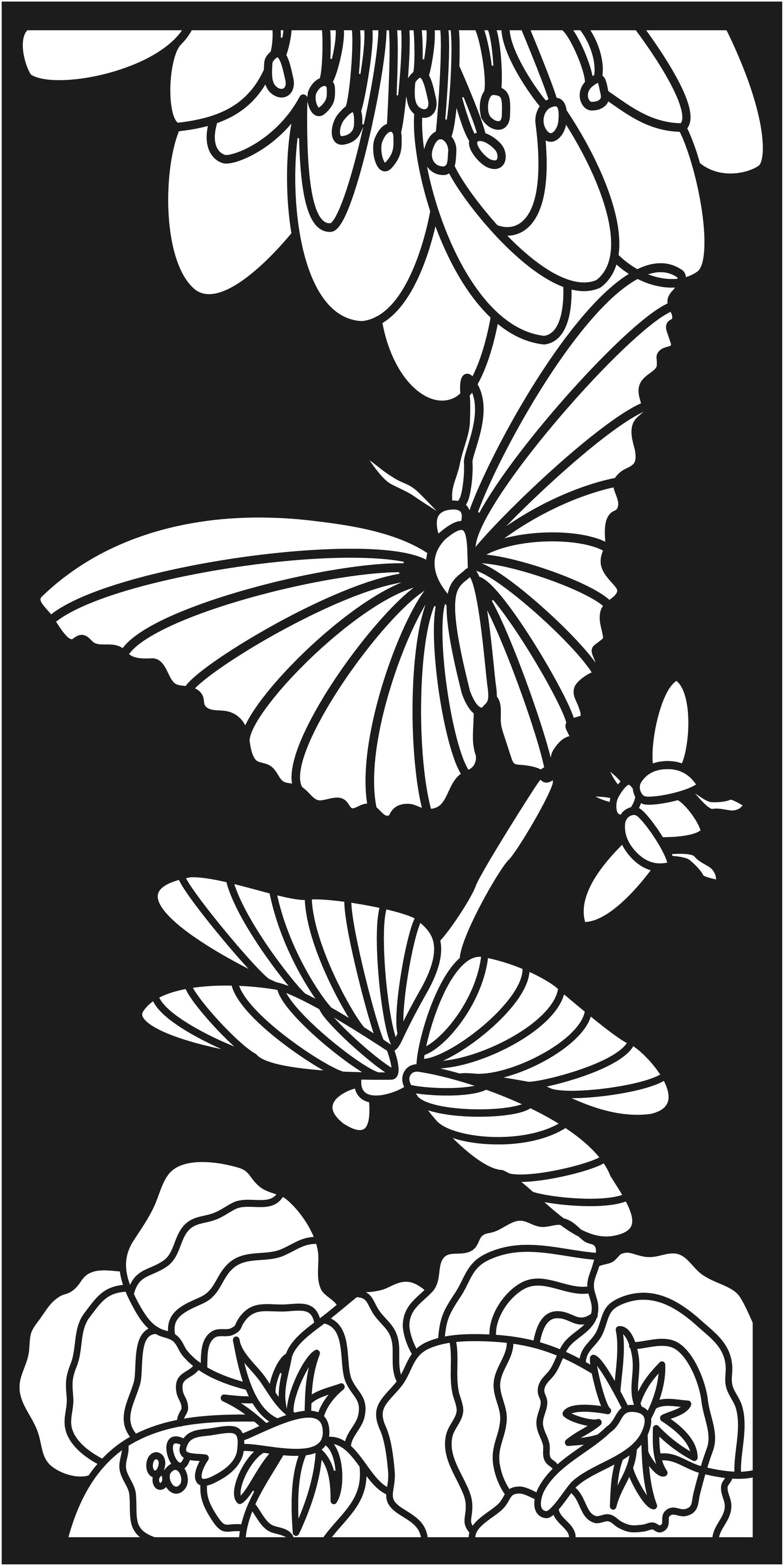 Butterfly and Flower Panel