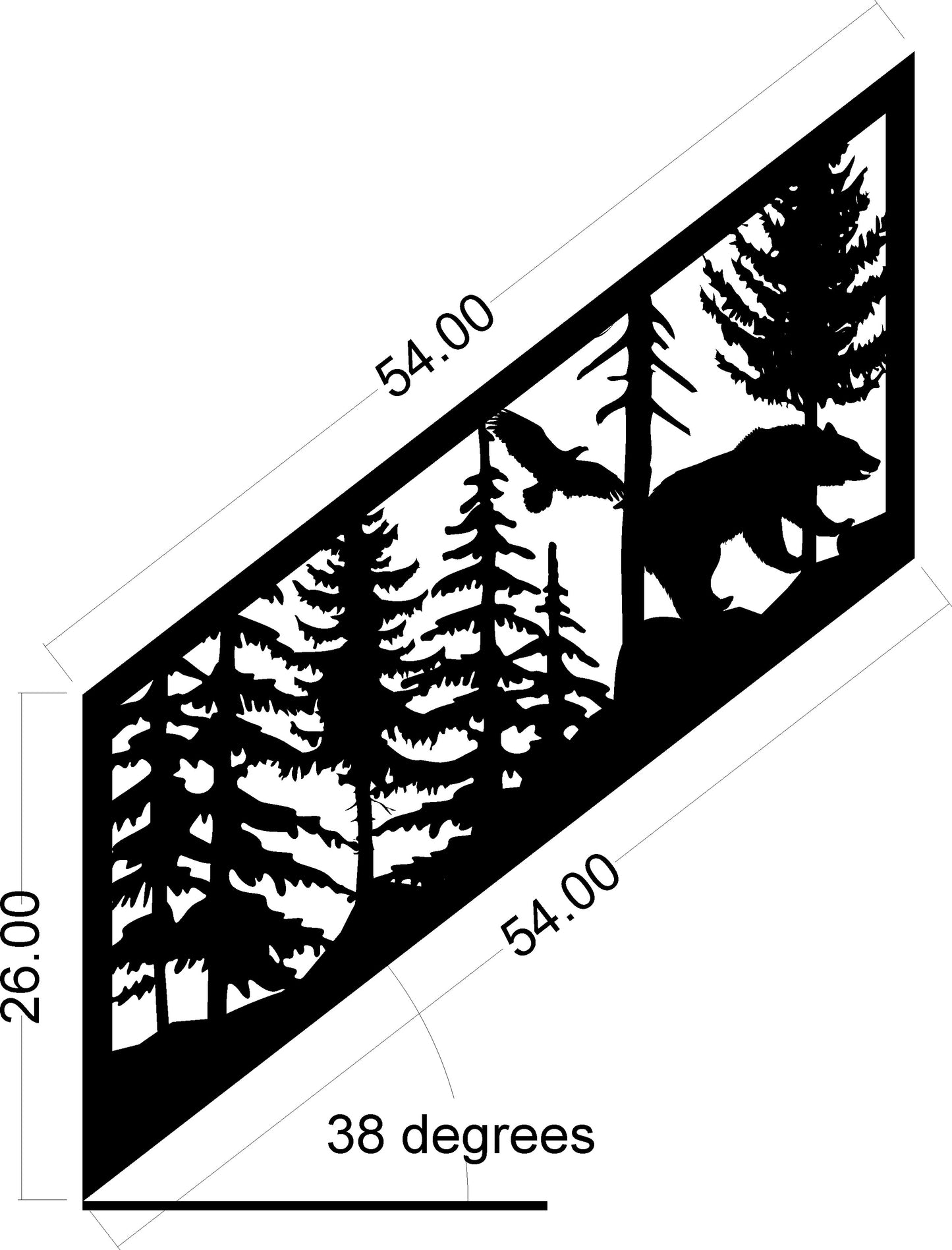 Bear and Eagle Stair Panel