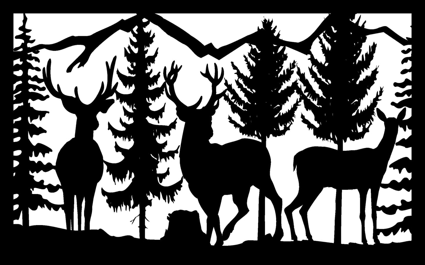 3 Deer Panel