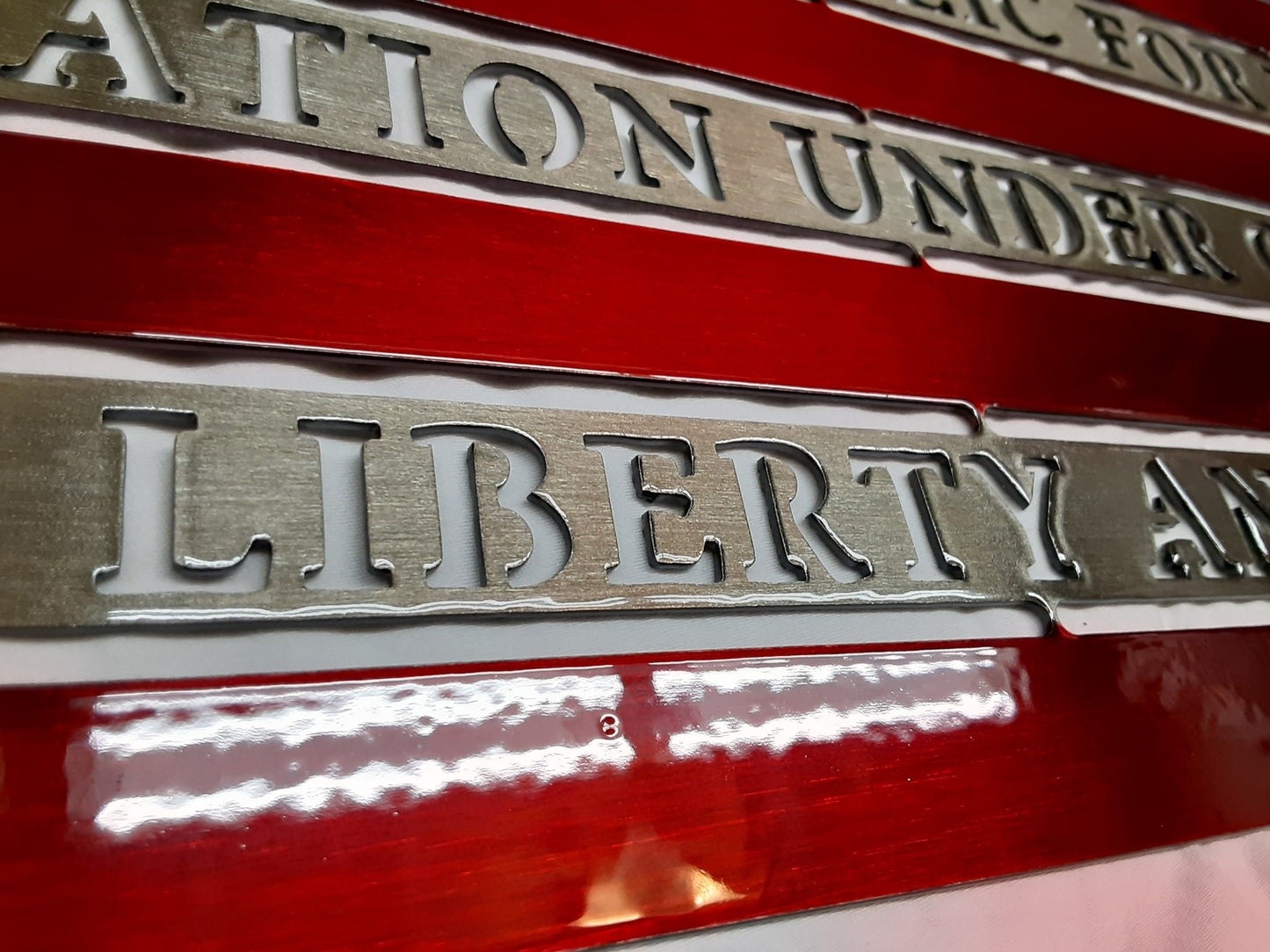 Pledge of Allegiance Laser Cut Powdercoated Flag!