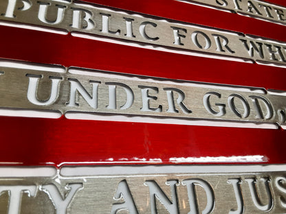 Pledge of Allegiance Laser Cut Powdercoated Flag!