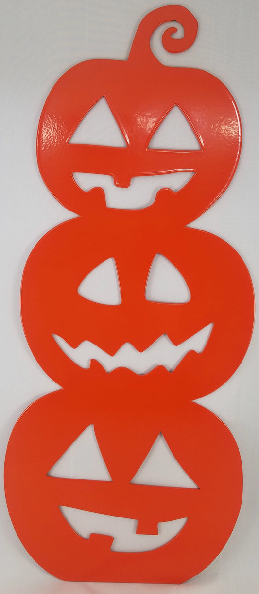 Three stacked laser cut pumpkins