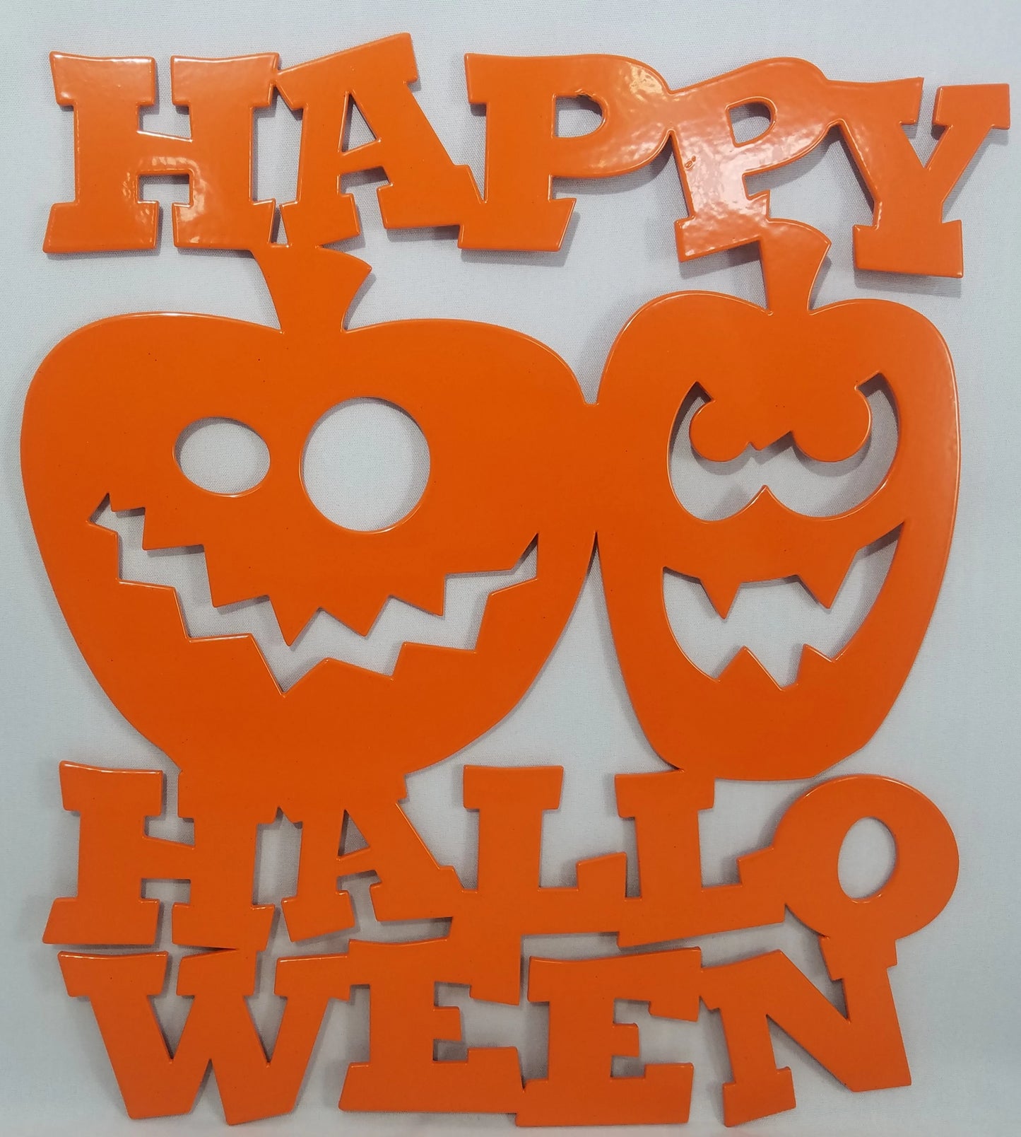 Two "HAPPY HALLOWEEN" Pumpkins