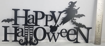 "Happy Halloween" Text With Witch and feet