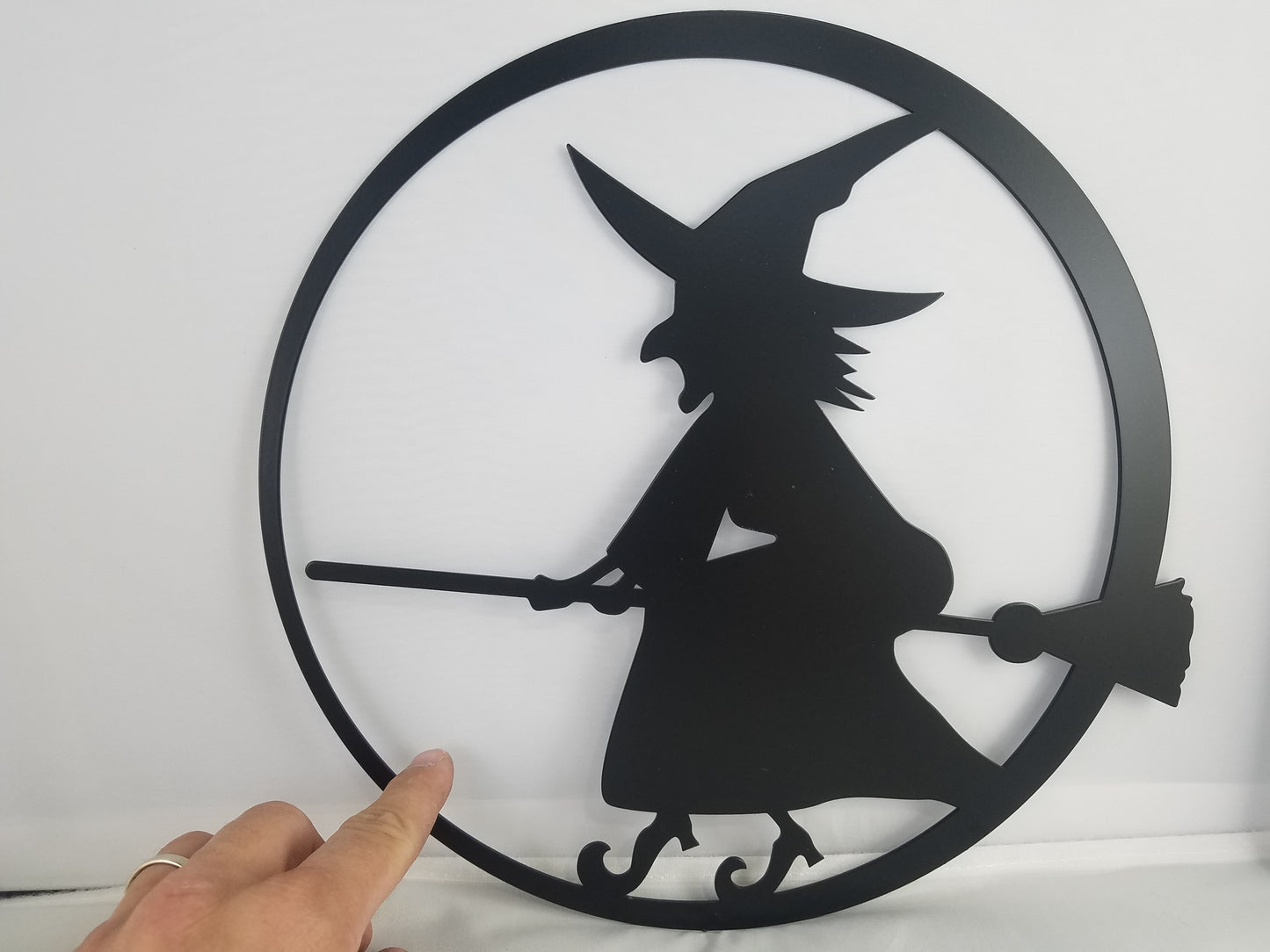 Witch Riding Broom Circle