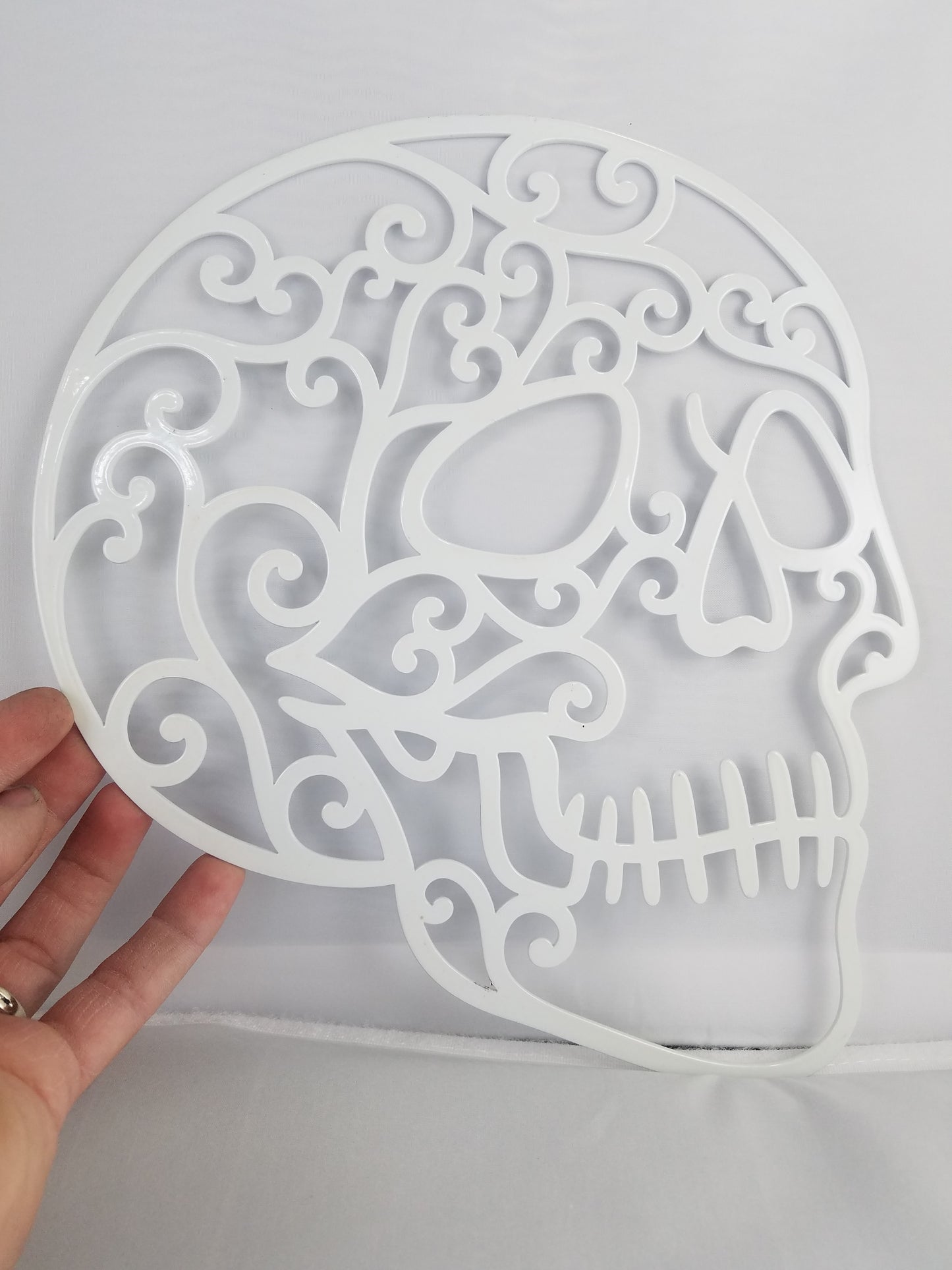 Glow in the dark laser cut skull