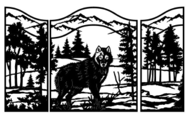 Wolf Fireplace Screen